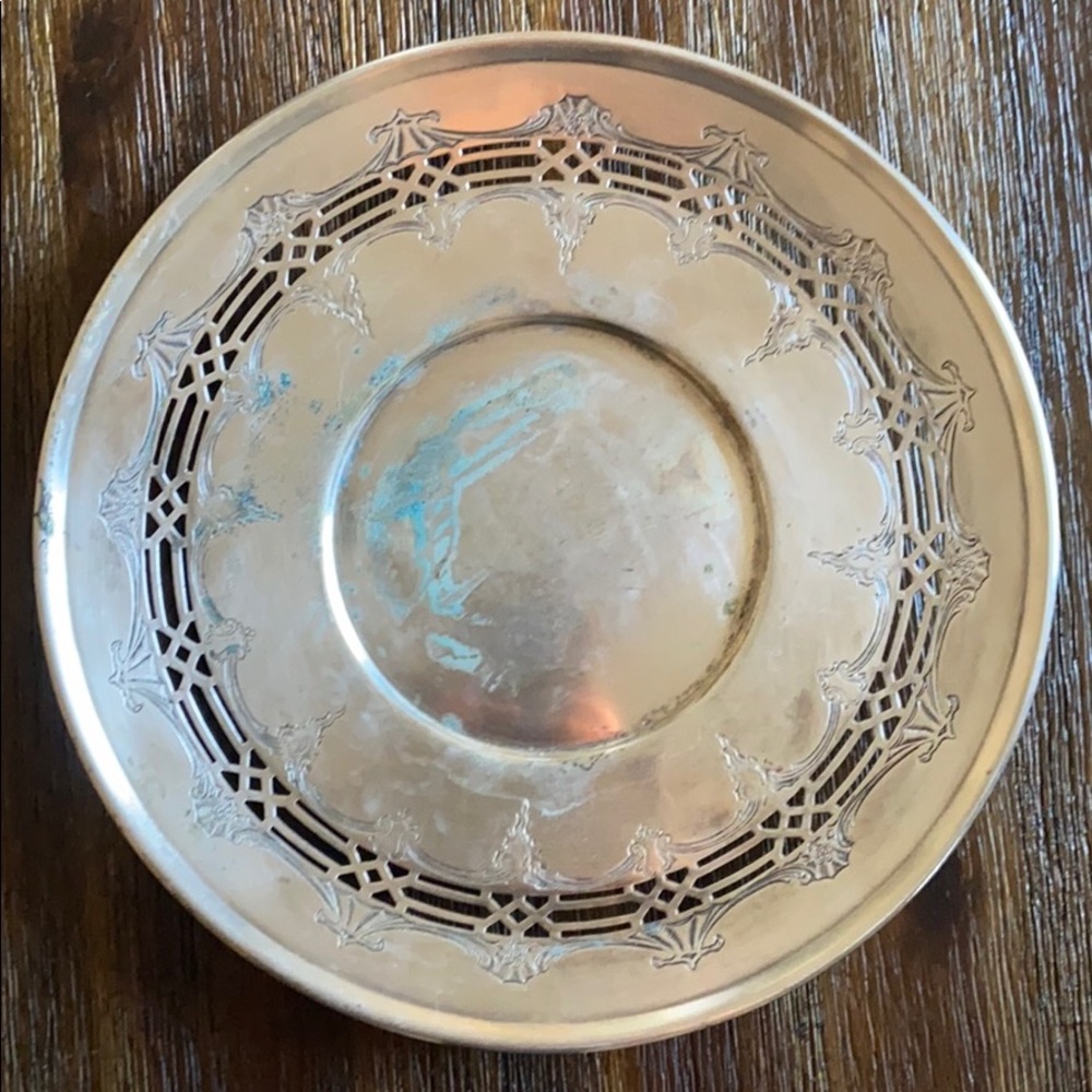 Vintage handcrafted sterling silver plate
